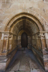 Fototapeta na wymiar in the hall of an ancient portuguese monastery