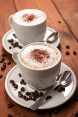 Tazza di cappuccino, colazione italiana 
