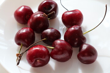 cherries on a plate