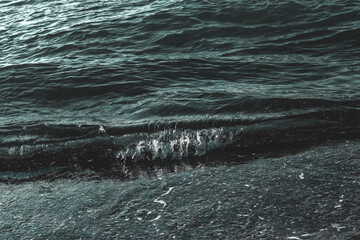 The wave in the open sea