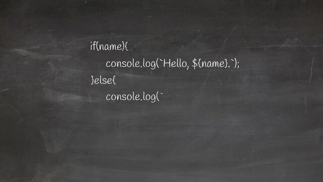 Programming (JavaScript, Dark Chalkboard Theme)
