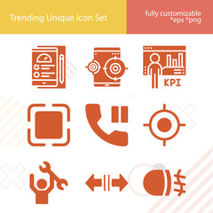 Simple set of comprises related filled icons.