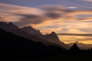 Deutschlands höchster Berg im Abendrot