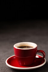 expresso coffee in a red cup