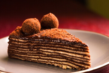 Spartak multilayer chocolate cake