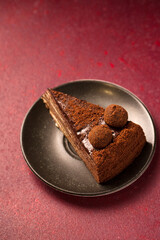 Spartacus multilayer chocolate cake, top view
