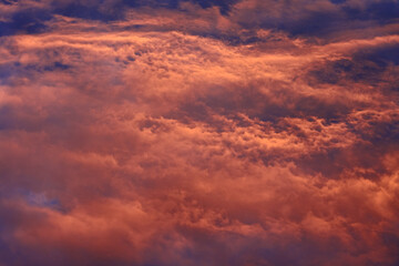 dramatic sunset clouds in the sky