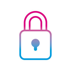 padlock gradient style icon vector design