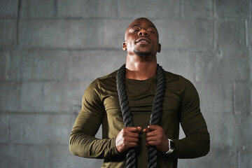 Portrait of young black male athlete