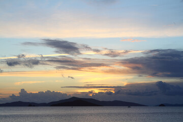 Fototapeta premium Seaside town of Turgutreis and spectacular sunsets