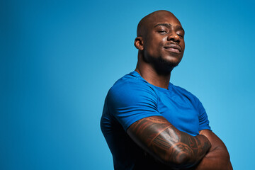 Confident and fearless black man