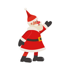 Comic Santa Claus isolated vector flat icon