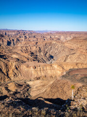 Fototapeta na wymiar Fish River Canyon, world's second largest canyon, Hobas, South Namibia.