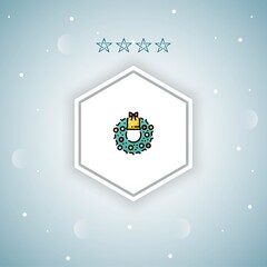     christmas wreath vector icon modern