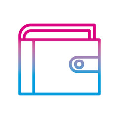 wallet gradient style icon vector design
