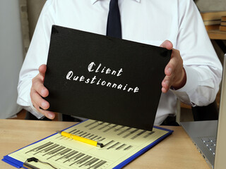  Client Questionnaire phrase on the page.