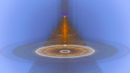 Naklejka premium 3d effect - abstract fractal graphic