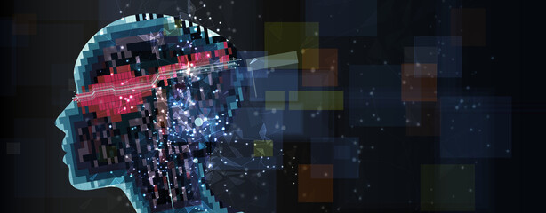 Conceptual technology illustration of artificial intelligence