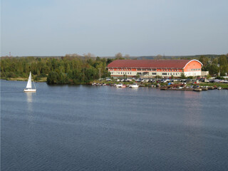 Obraz premium Russia. Tver province. Ancient Russian city of Kimry. The city is located on the Bank of the Volga river.
