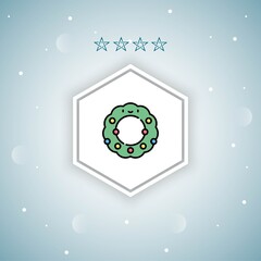     wreath vector icon modern