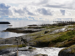The granit coast at the Lofoten Islands.
