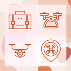 Simple set of thanks related lineal icons