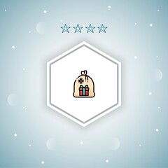     gift bag vector icon modern