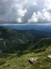 Carpathian mountains with heavenly landscape