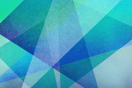 abstract blue green background with texture pattern, layered geometric triangle shapes in white dark and light blue colors in creative angles
