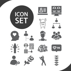 Simple set of prominence related filled icons.