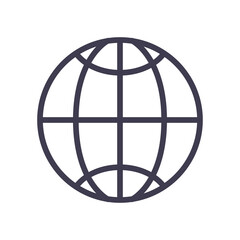 Global sphere line style icon vector design