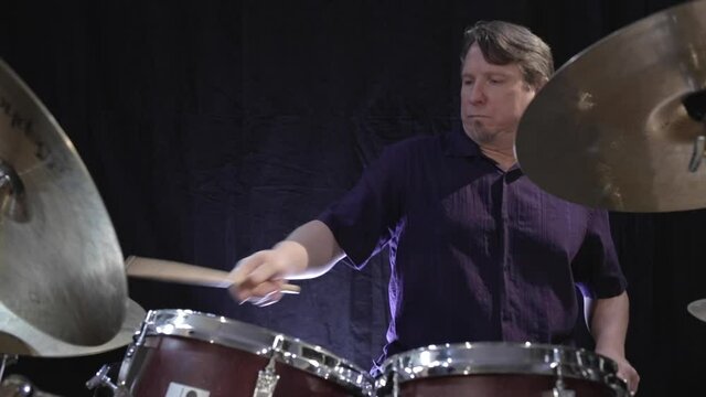 Man playing drums