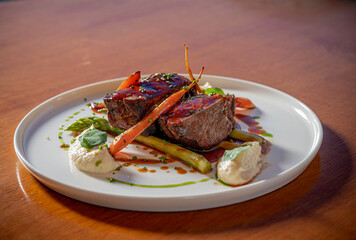 Strip-loin black Angus with celery pure, asparagus,demi grace marjoram
Chef Daniel Krbasian