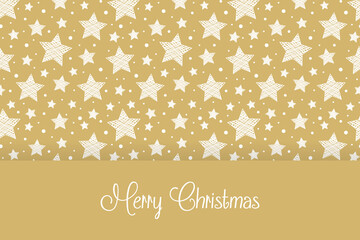 Christmas card with stars and wishes. Vector