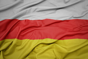 waving colorful national flag of south ossetia.