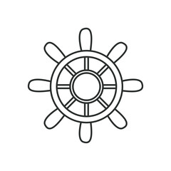 Obraz premium sea rudder icon vector design