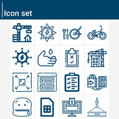Simple set of extend related lineal icons.