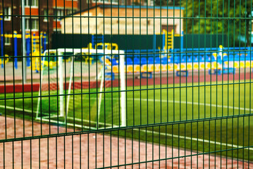 soccer gates. Football goal, stadium.
