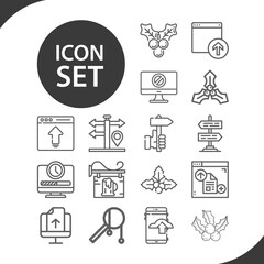 Simple set of either related lineal icons.