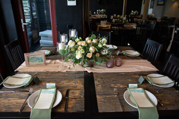 Wedding table design for guests with seperate tables