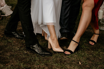 wedding guest pose for  not a typical picture