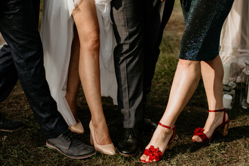 wedding guest pose for  not a typical picture