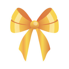 Gift bow gold icon vector design