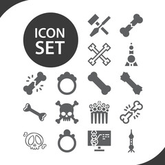 Simple set of ivory related filled icons.