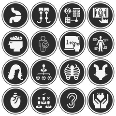 16 pack of faculties  filled web icons set