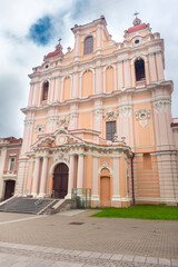 Fototapeta na wymiar View on Dominican Church of the Holy Spirit, Vilnius, Lithuania.