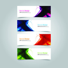 Naklejka premium Vector Abstract banner web template