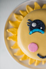 fondant decorated sunshine cake