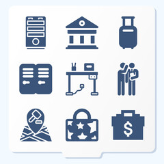 Simple set of 9 icons related to appeal