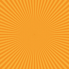 Abstract orange sunburst